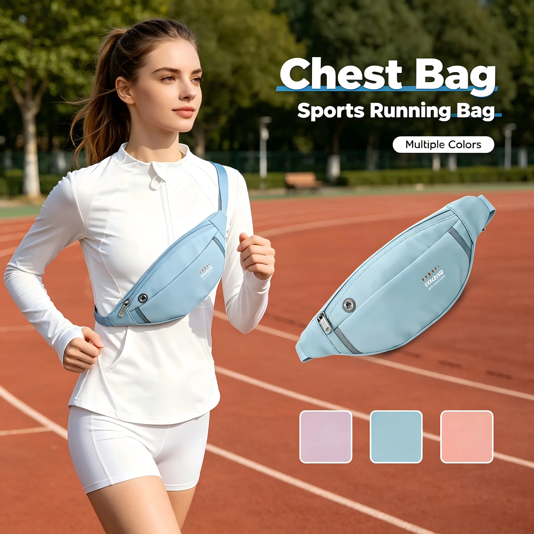 Outdoor Sport Bag - Marsupio Impermeabile con Tasche a Cerniera,