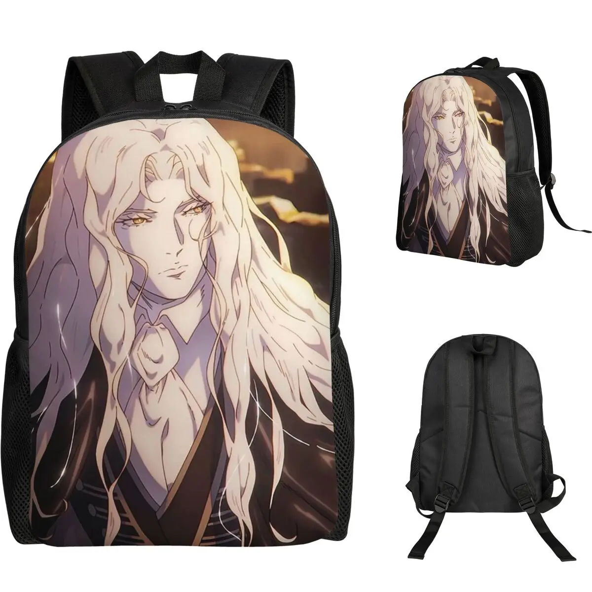 

Рюкзак Alucard Castlevania Nocturne для студентов, школьников, мальчиков и девочек, сумка для книг, школьная сумка, сумка для ноутбука, сумка через плечо