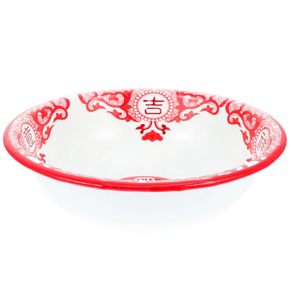 

Enamel Basin Large Capacity Wash Vintage Jewelry Dinner Plate Replacement Enamelware Serving Bowl Dish Washbasin