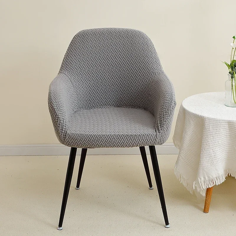 1/2 stücke Jacquard Stuhlhussen Hohe Arm Esszimmer Stuhl Abdeckung Elastische Stuhl Sitz Schonbezug Schutz für Hochzeit Wohnzimmer hause – Detail 3