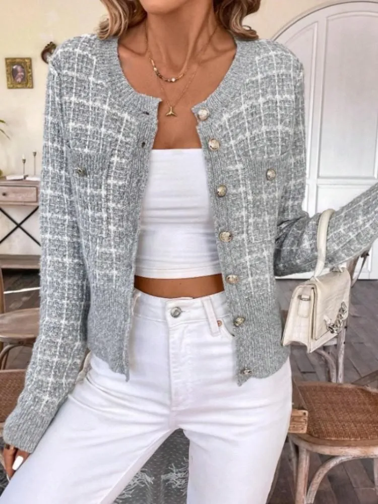 معطف كارديجان نسائي غير رسمي جديد للخريف ، تريكو نسائي ، ملابس عتيقة ، ملابس شوجو ، سترة نسائية ، ملابس الشارع