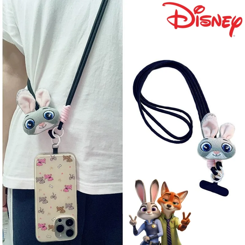 

Cute Disney Zootopia Judy Unisex New Creative Cartoon Pattern Fashionable Portable Handmade Woven Strap Crossbody Phone Lanyard