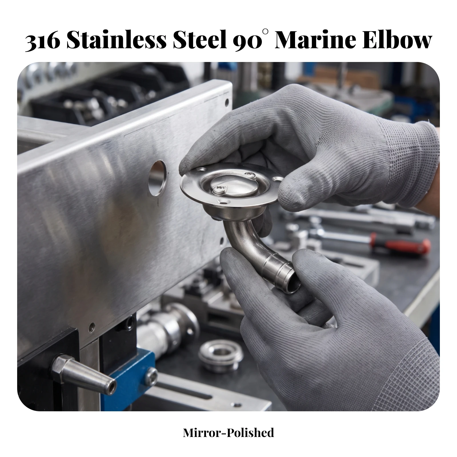 Marine Vent Elbow 90-Degree Elbow Vent with Flange Hardware Easy to Install Polished for Boats, Tanks