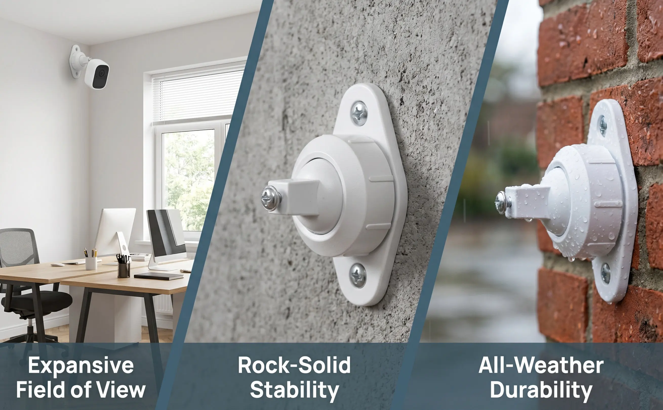 8Pcs Adjustable Security Sensor Wall Mount Bracket Universal Infrared Motion Alarm Holder Weather Resistant Pir Mount