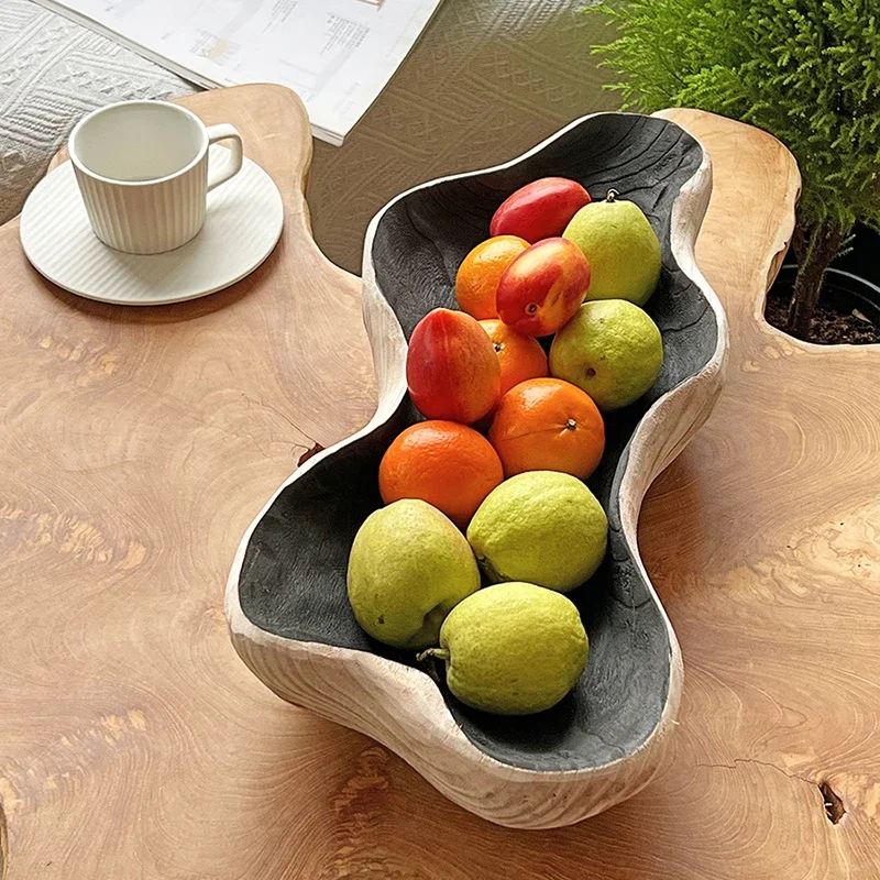 Log fruit tray decorative tray