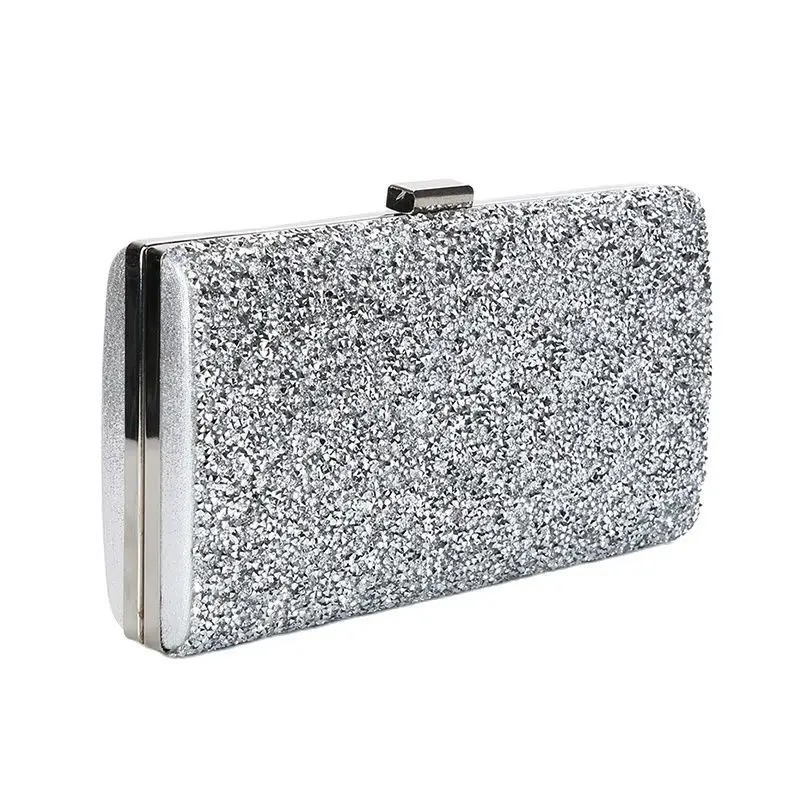 

Women Diamond Wedding Clutch Purse and Handbag Elegant Evening Clutch Bag for Party Diamond Sequin Gold Silver Shoulder Bag ZD03