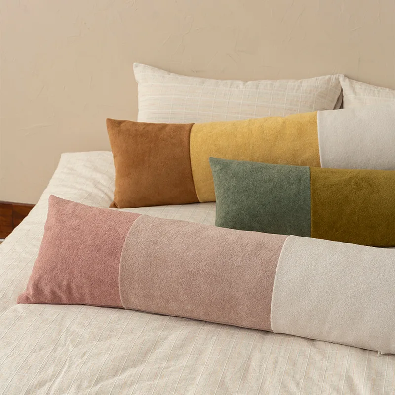 35x90cm / 120cm Dopamine Long Body Pillow case Sleeping Side Sleeper Pillow Coverwith Leg Clamp Removable Cushion Cover Washable