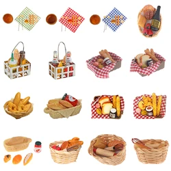 1 :6 /1: 12 Dollhouse minyatür ekmek sepeti simülasyon gıda modeli oyuncaklar DollHouse dekorasyon Mini ekmek Dollhouse gıda oyuncak