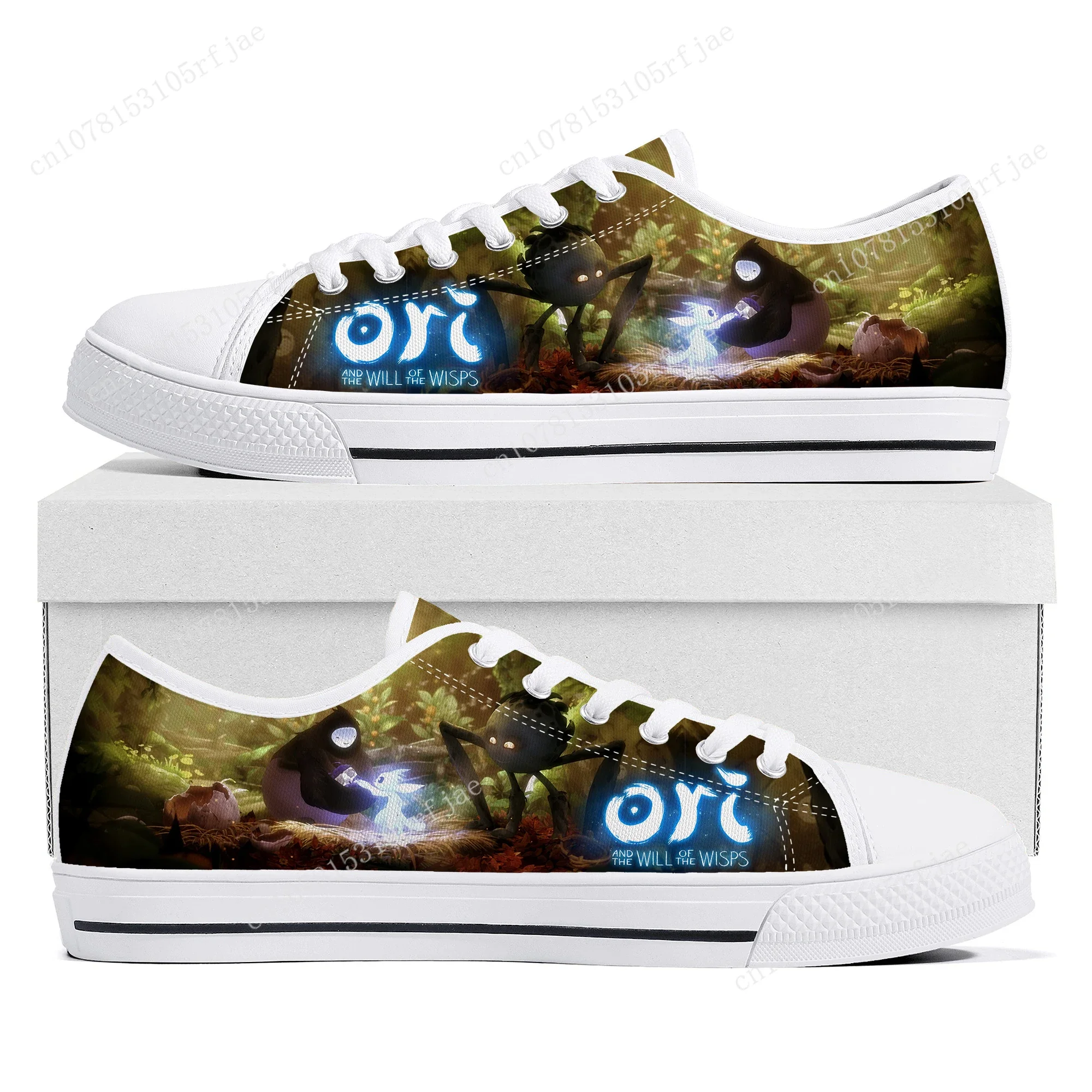 

Cartoon Game Ori and The Will of The Wisps Low Top Sneakers Womens Mens High Quality Canvas Sneaker Couple Custom Built Shoes