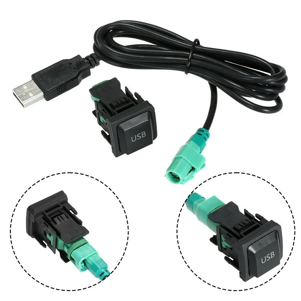 Adaptateur USB de voiture pour Golf et autres modèles, prise de commutateur de câble audio, montage encastré, radio avec série petUSB, 12V