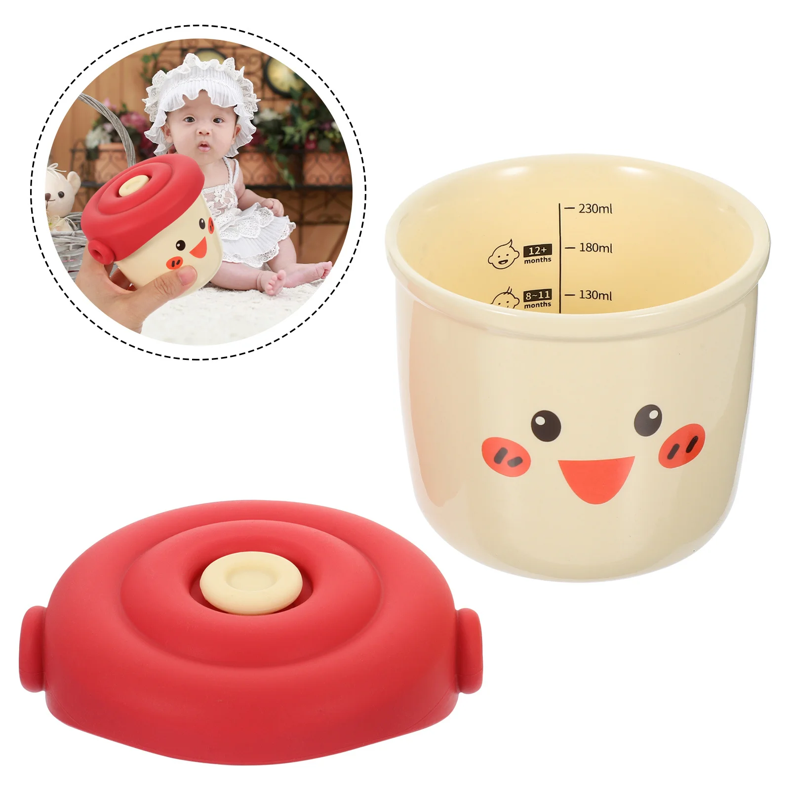 

Cartoon Soup With Lid Baby Food Steamed Egg Kitchen Serving Bowl Multi-Function Lidded Container Rice Bowl For Kids