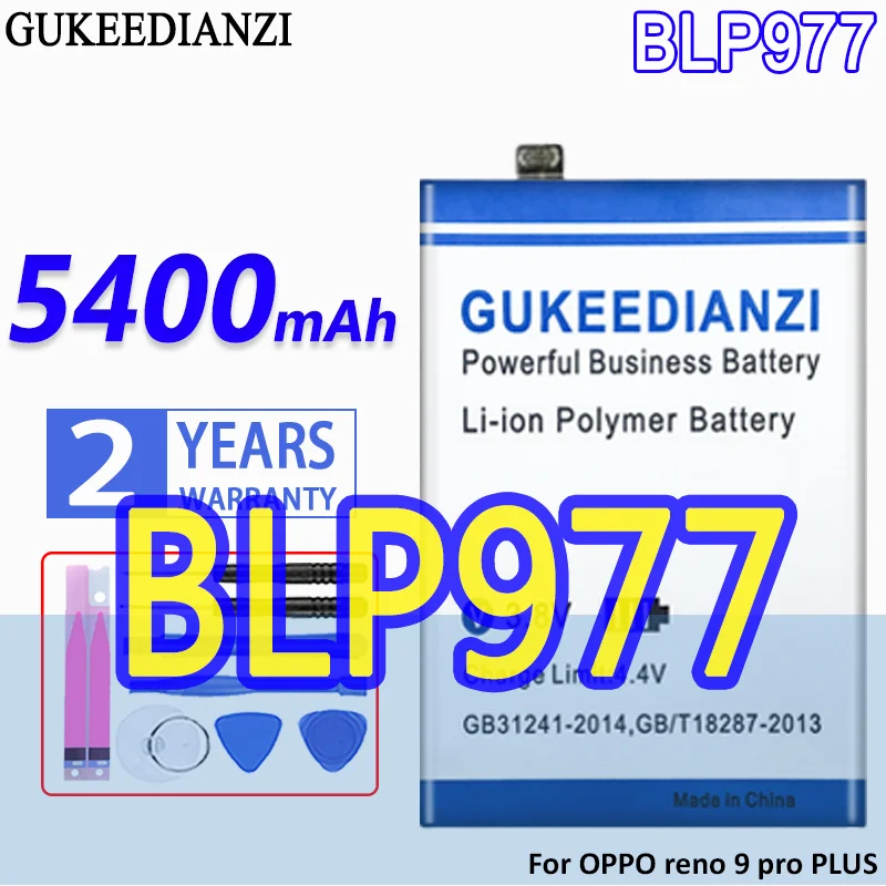 

High Capacity GUKEEDIANZI Battery BLP977 5400mAh For OPPO reno 9 pro PLUS 9pro+