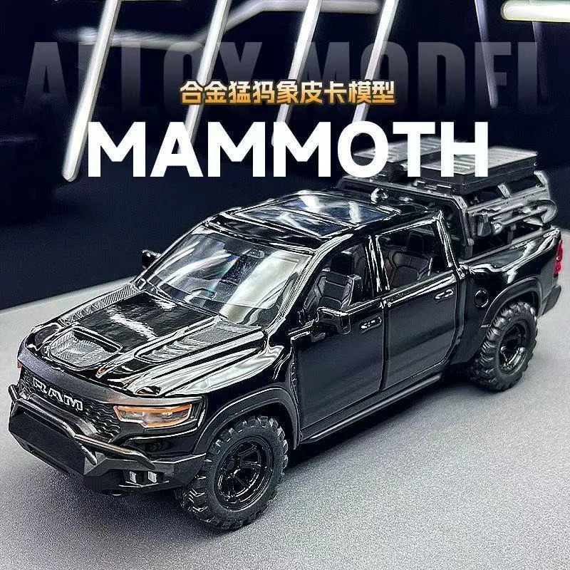 

1:32 Scale Dodge Ram Mammoth Diecast Alloy Pickup Truck Model Off-Road Vehicle for Collection Gift Home Decor Ornament