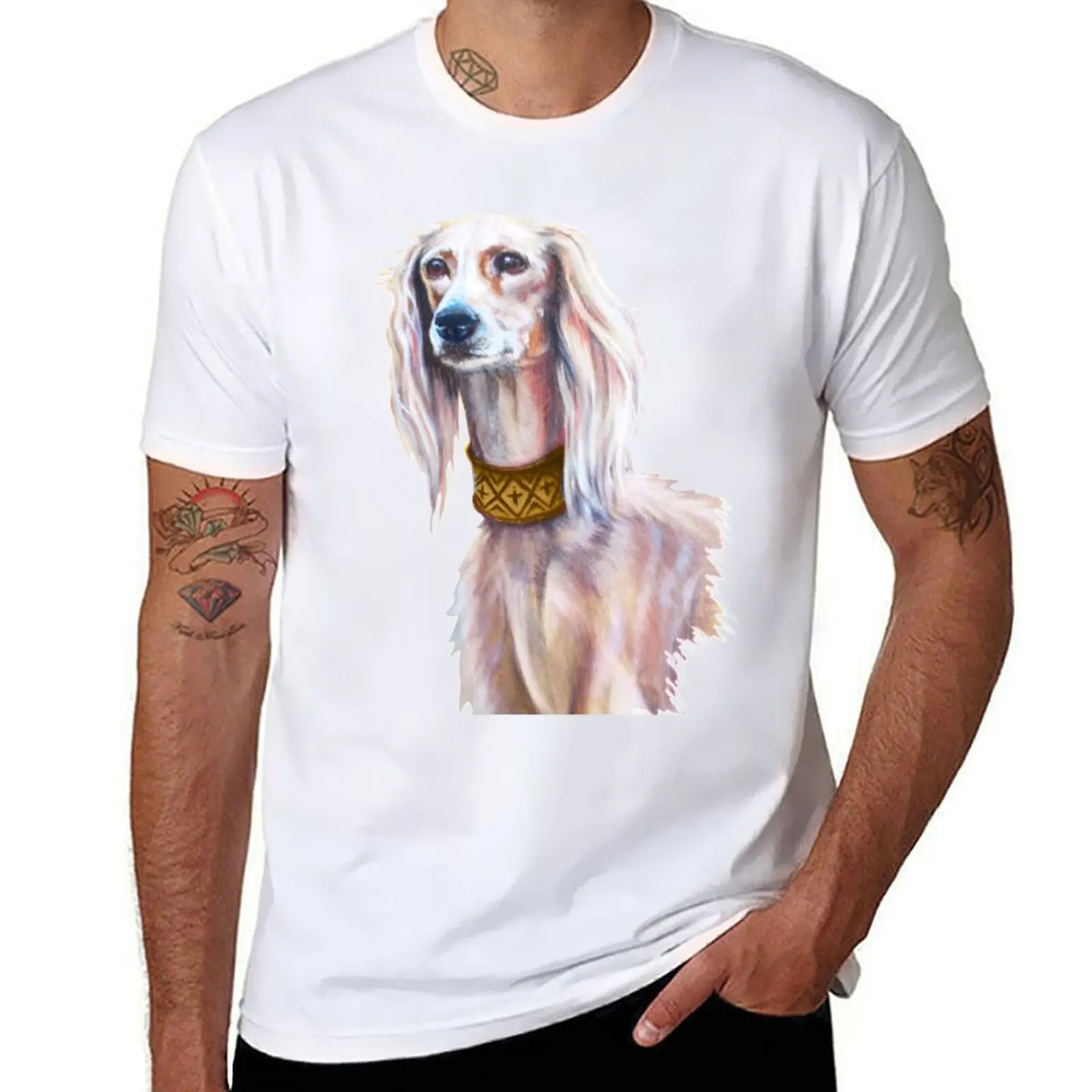 

Saluki Painting. T-Shirt man tshirt anime tshirt T-Shirt