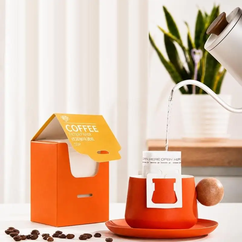 【M】25/50 Pcs Disposable Hanging Ear Coffee Filters Food Grade Portable Espresso Tea Brewing Accessories For Home Office Travel