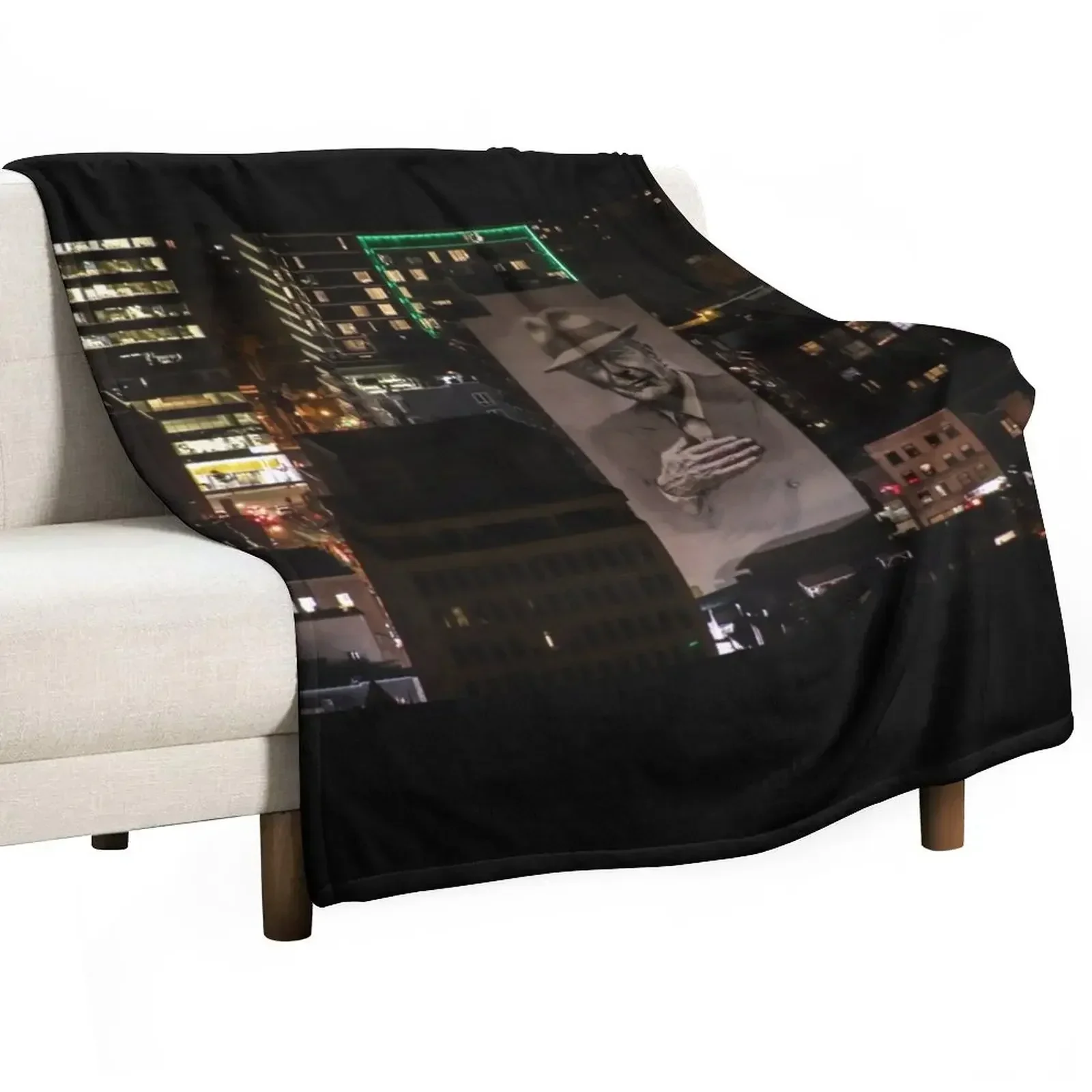 Montreal at Night Home of Leonard Cohen Throw Blanket Decorative Beds Bed linens For Decorative Sofa Blankets For Sofas Blankets