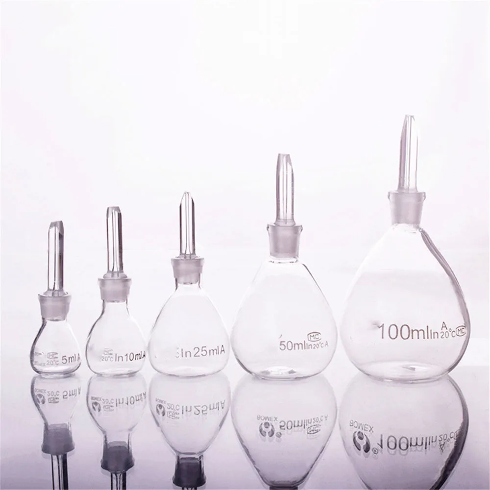 5/10/20/25/50/100ml Glass Specific Gravity Bottle Pycnometer Class A Science Labware