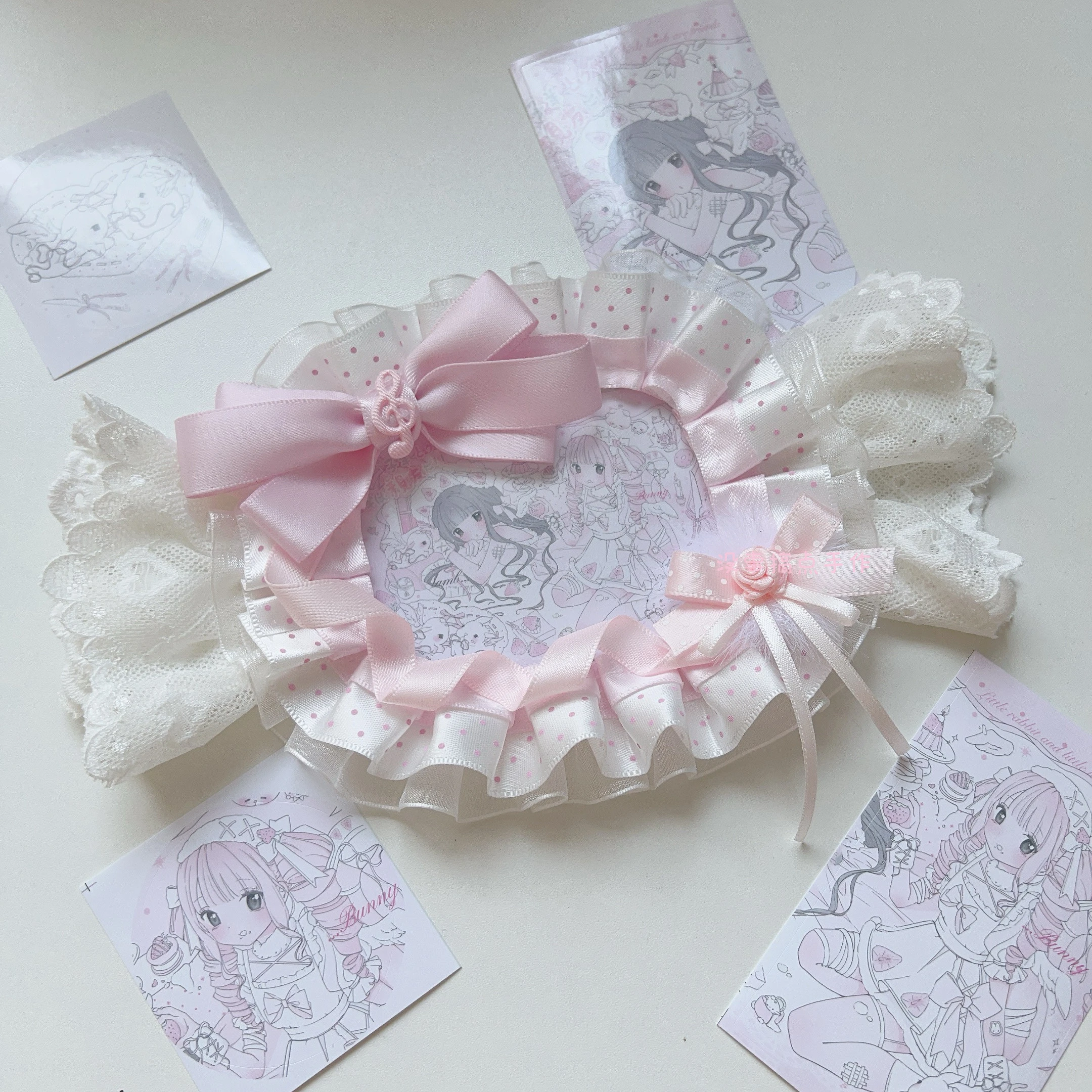 Aesthetic Lace Card Sleeves for Display Cute K-Pop Photocard Protector Holder for Trading Cards Mini 3 inch ID Card Protective C
