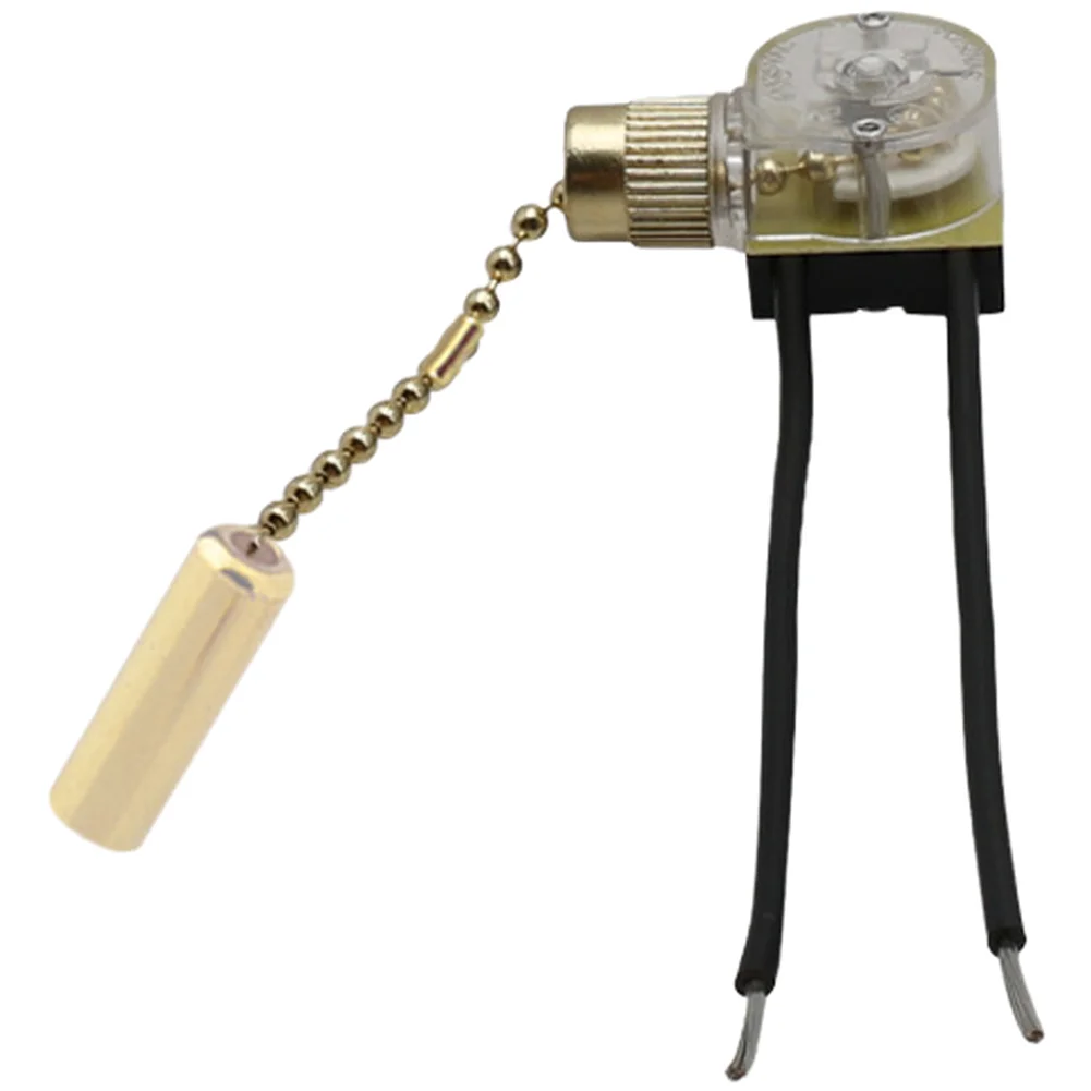 Wall Lamp Compatible Pull Chain Switch Pendant Light with Cylindrical Shape Gold Chrome Black Finish and Iron Body