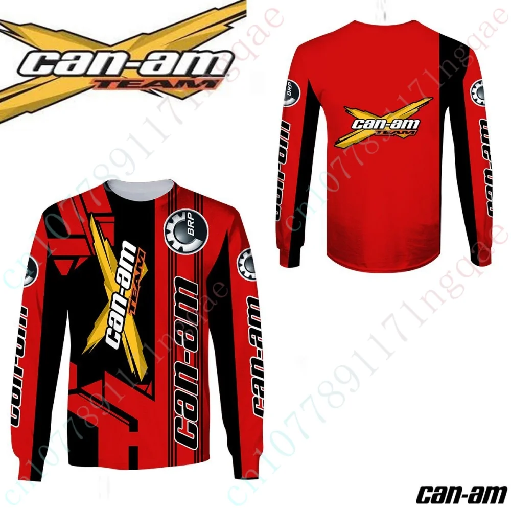 

Can-am T-shirts Casual Men's Clothing Tee Casual Sweatshirt Top Breathable Round Neck Long Sleeve Oversized Unisex Anime Tee