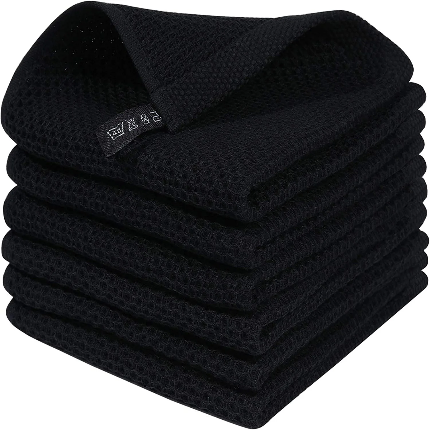 Cotton Honeycomb Kitchen Square Towel Set, Easy to Clean