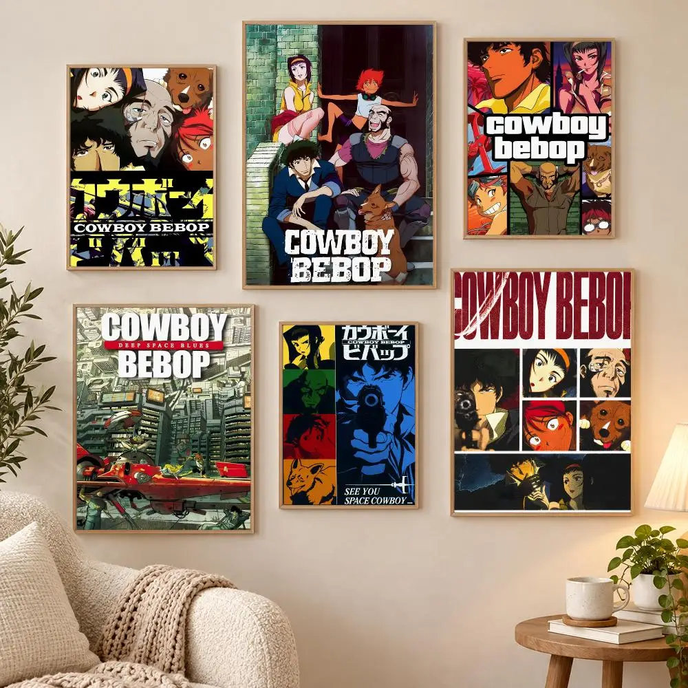 Classic Anime C_Cowboy B_Bebop Poster Waterproof HD Modern Peel And Stick Wall Decor Living Room Dorm Garage
