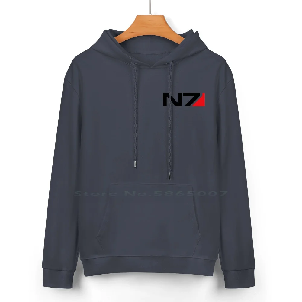 N7 Pure Cotton Hoodie Sweater 24 Colors N7 Commander Shepard Fem Shep Male Shep Mass Effect 1 Spectre Gaming Video Games Gamer