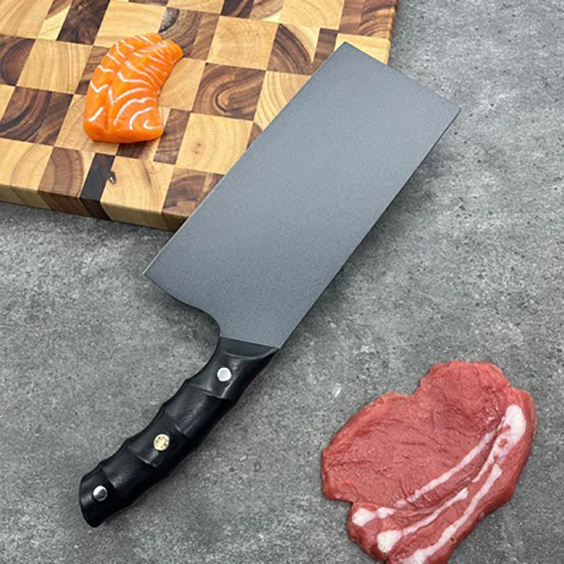 

Slicing Knife Tungsten Powder Alloy Steel Blade Sharp Chef Cleaver Kitchen Knife G10 Handle Cooking Tools Handmade Forged Messer