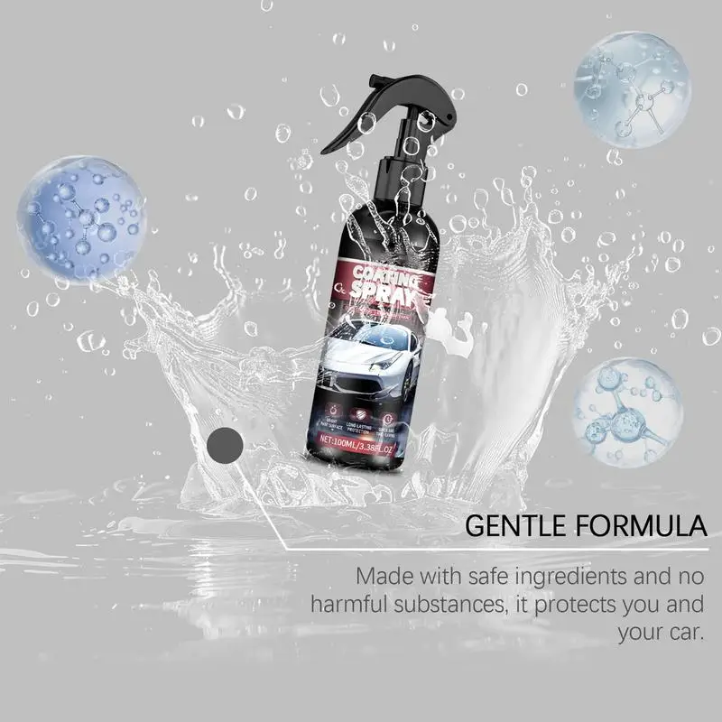 Car Wax Polish Spray Auto Spray Polish For Cleaning Nano Spray Coating For Car Car Spray Wax For Rearview Mirror