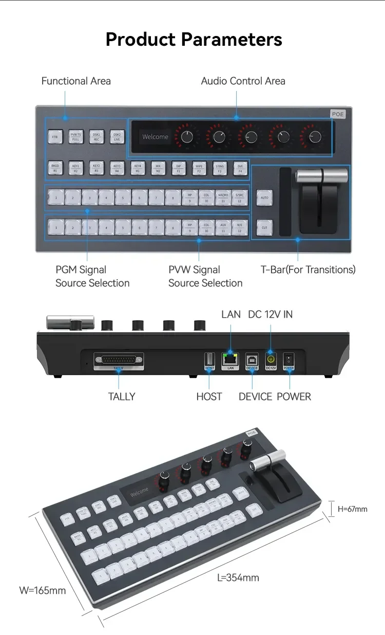 New Black magic ATEM studio hd vMix television studio pro hd live production video live streaming switches control panel