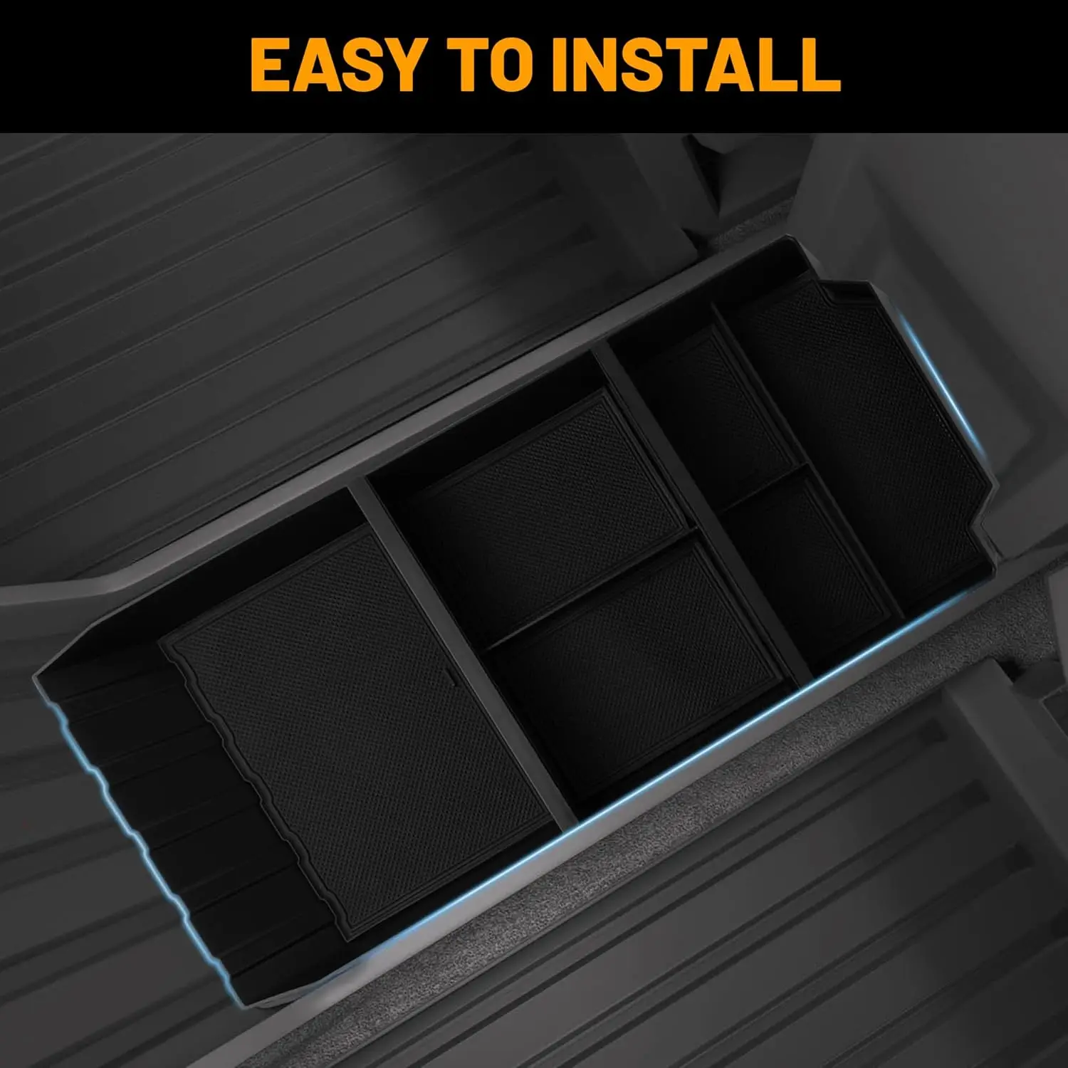 

Kptidy Floor Console Organizer Compatible With Tesla Cybertruck 2024, Storage Tray Box Car Interior for the Lower Center Console