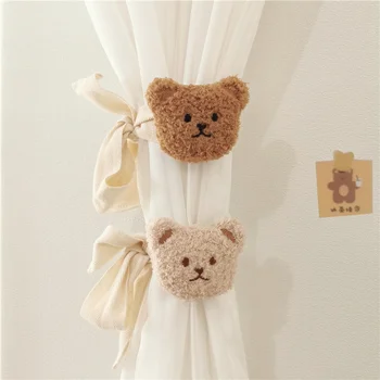 Decorazioni per la casa Fermatenda a forma di orso Fermacorda e ganci per tende da finestra Clip per camera dei bambini Supporti per tende da appendere Tie Backs Accessori per tende