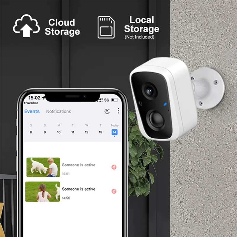 

SUNRI-длительный срок службы батареи, 4 МП, Wi-Fi, камера безопасности, наружная беспроводная солнечная панель наблюдения