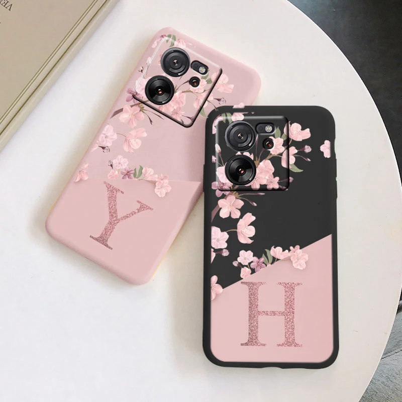 For Xiaomi 13T Pro Case Cute Flowers Letters Shockproof Soft Silicon Protector Coque For Xiaomi 13T Phone Cases Mi 13TPro Funda