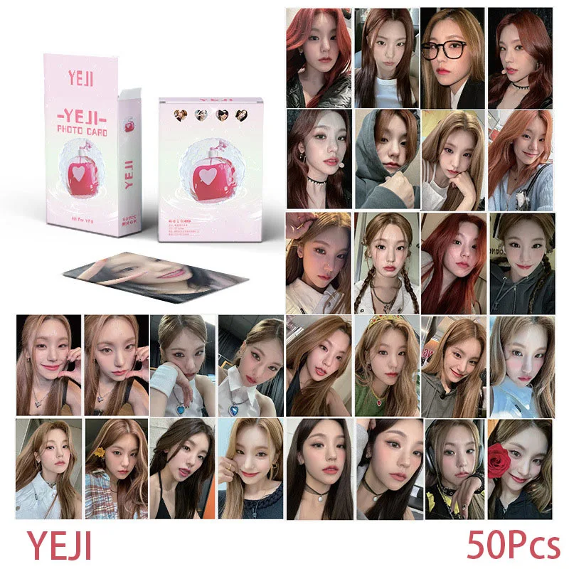 Imagem -05 - Kpop Itzy Álbum Pequeno Cartão Fotográfico Cartão Laser Lomo Yuna Yuna Yuna Yuna Yuna Yimi Yujin 50 Pcs por Conjunto