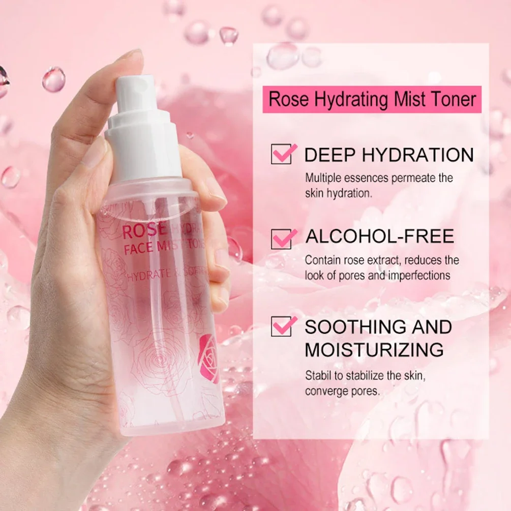 100 ml Private Label Toning Custom Bulk Rose Essence Ceramid Hefe Feuchtigkeitscreme Toner Gesichtspflege Nasskompresse Make-up Foundation
