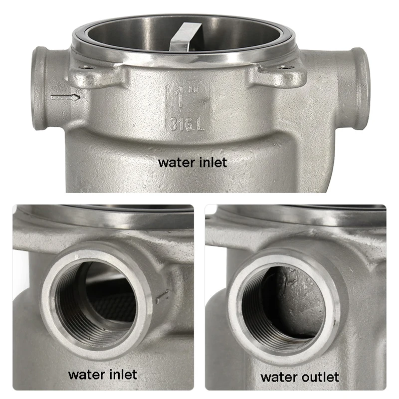 Boat Seawater Filter 316 Stainless Steel Marine Hardware Water Strainer For Boat Marine Hardware