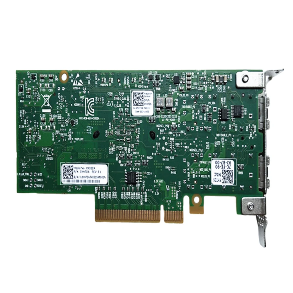 Original For Dell Mellanox ConnectX-3 10Gb SFP+ Dual Port CX322A Network Card YHTD6 0YHTD6 Expansion Card CN-0YHTD6