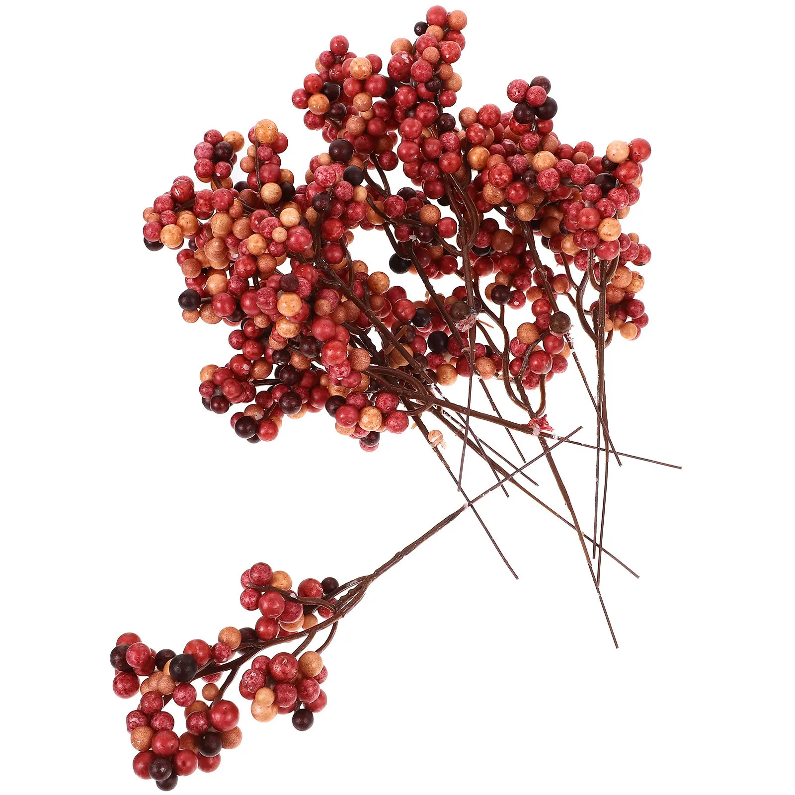 

12pcs Artificial Berry Stems Fake Christmas Berry Branches For Wreath Decor Flower Arrangement Xmas Decoration Simulation
