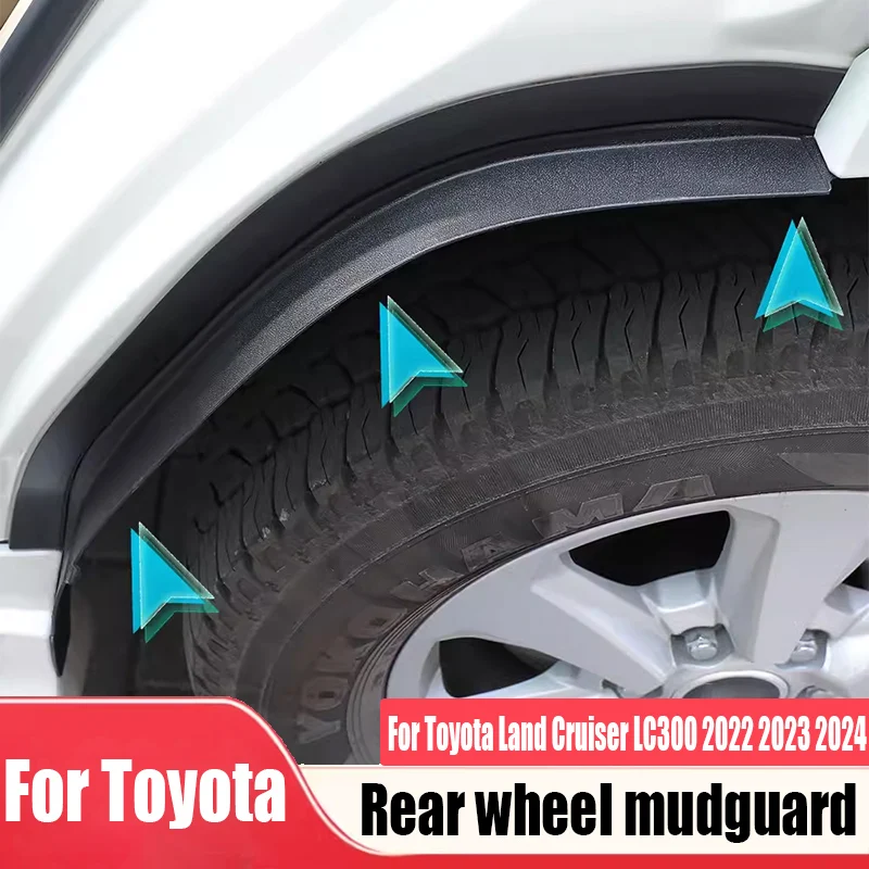 

For Toyota Land Cruiser LC300 2022 2023 2024 rear wheel mudguard modification car exterior decoration accessories