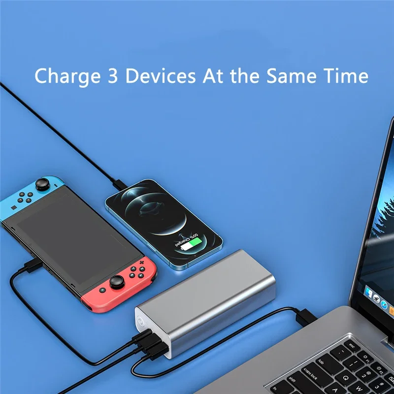 For IPhone 15 13 11 Huawei Xiaomi Samsung Laptop Powerbank with 76W DC Output 30000mAh Power Bank PD 65W Fast Charging Powerbank