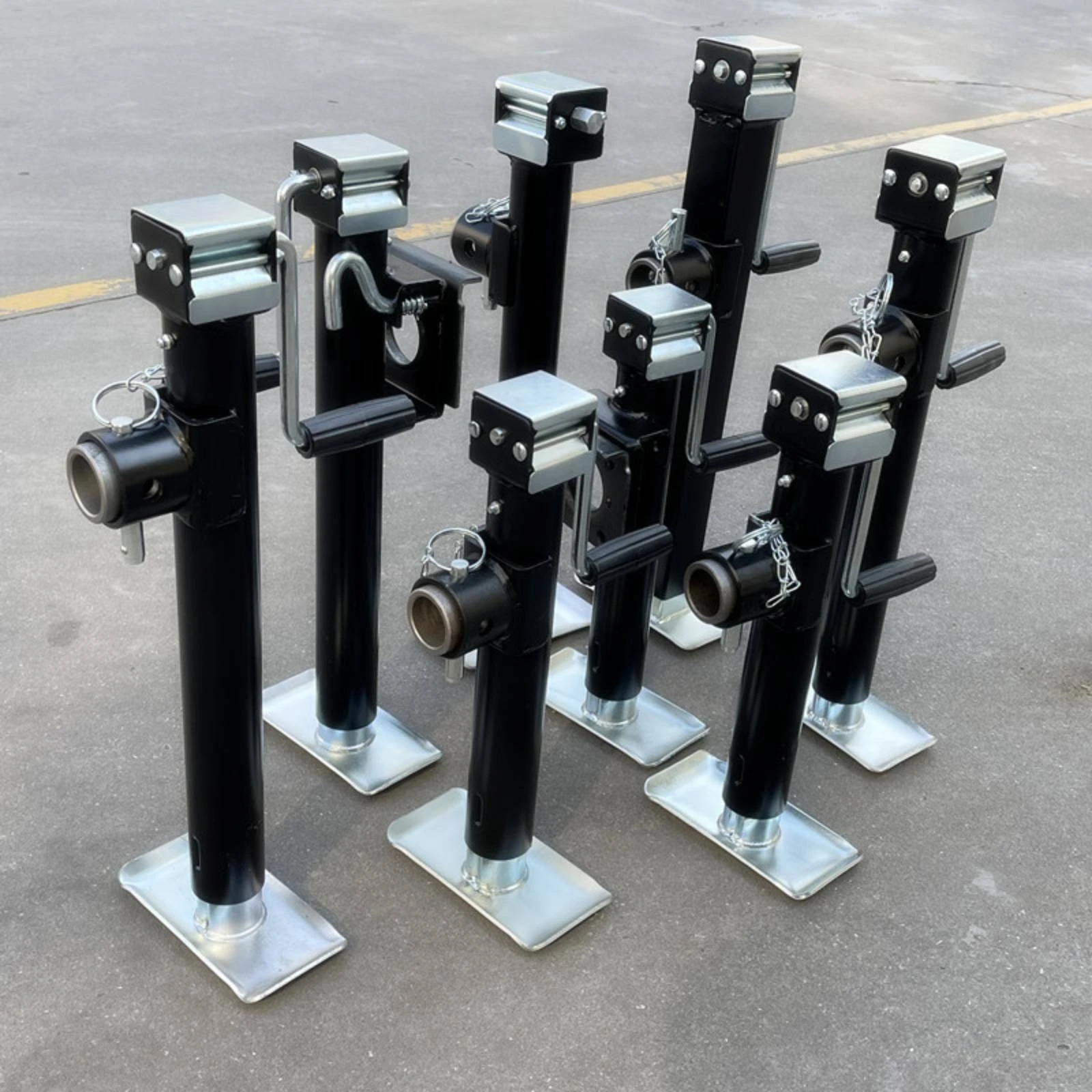Side-Wind Trailer Jack Cylindrical Side Wind Trailer Jack Heavy-Duty Corrosion-Resistant for RV Owners, Campsite