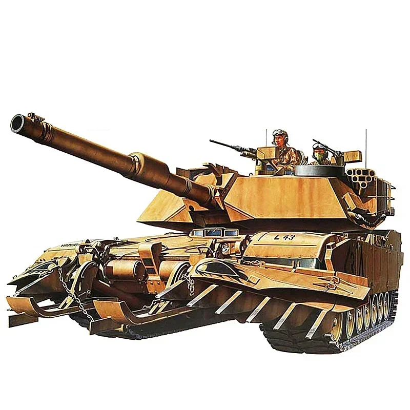 1/35 TAMIYA Modello 35158 M1A1 Carro Armato di Battaglia Principale con Miniera Aratro Scala di assemblaggio giocattoli fai da te Modello Kit