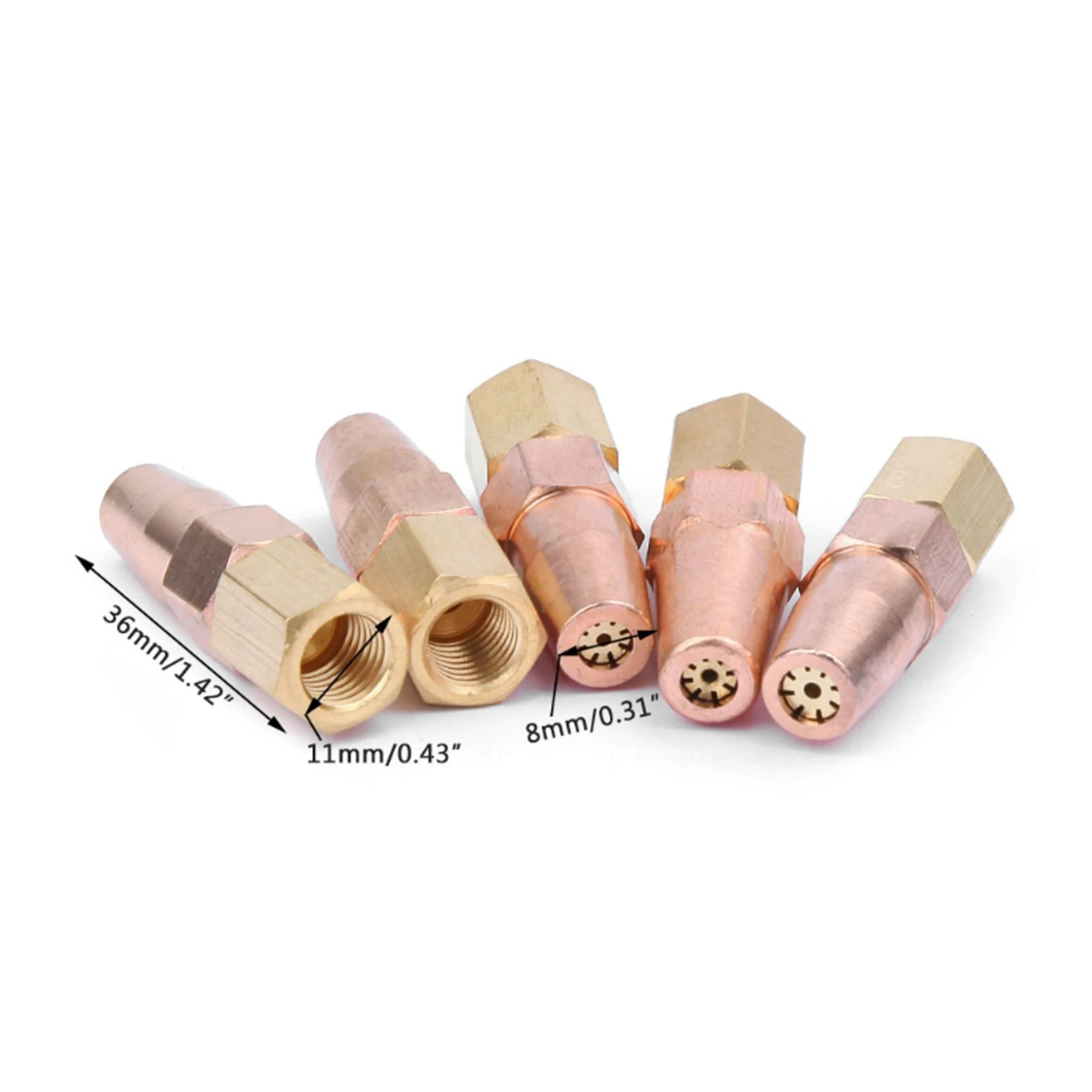 5 Pieces Propane Gas Welding Nozzle H01-6 Oxygen Gas Contact Tips Holder for Priming Applications Thermal Metal Expansion