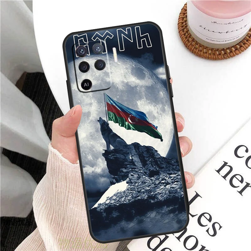Lingua turca bozkurt lupo grigio Custodia per Oppo A58 A5 Pro A15 A16 A17 A57 A77 A94 A74 A54 A76 A96 A40 A60 A80 A18 A38 A78 A98