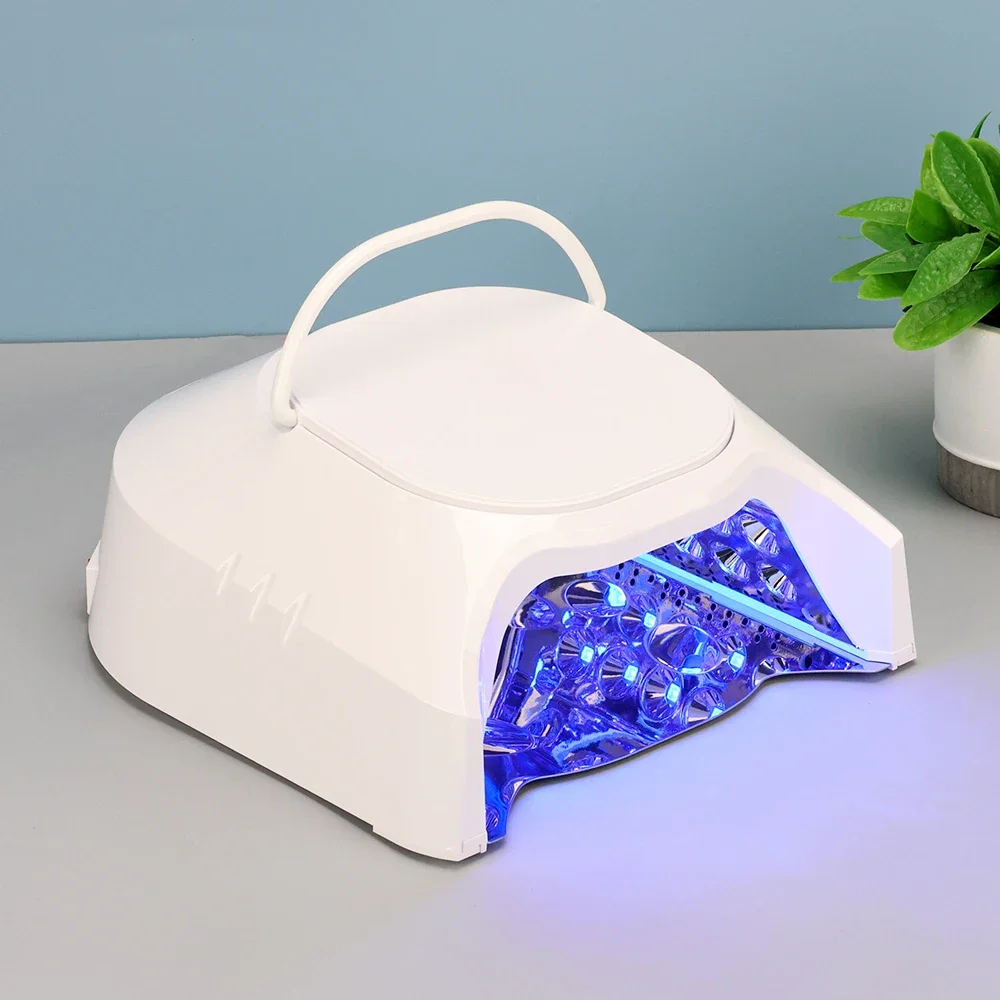 Advanced Unique Mirror-finish Interior Dual Light Nail lamp Rechargeable Portable 86W LED UV Nail Lamp machine