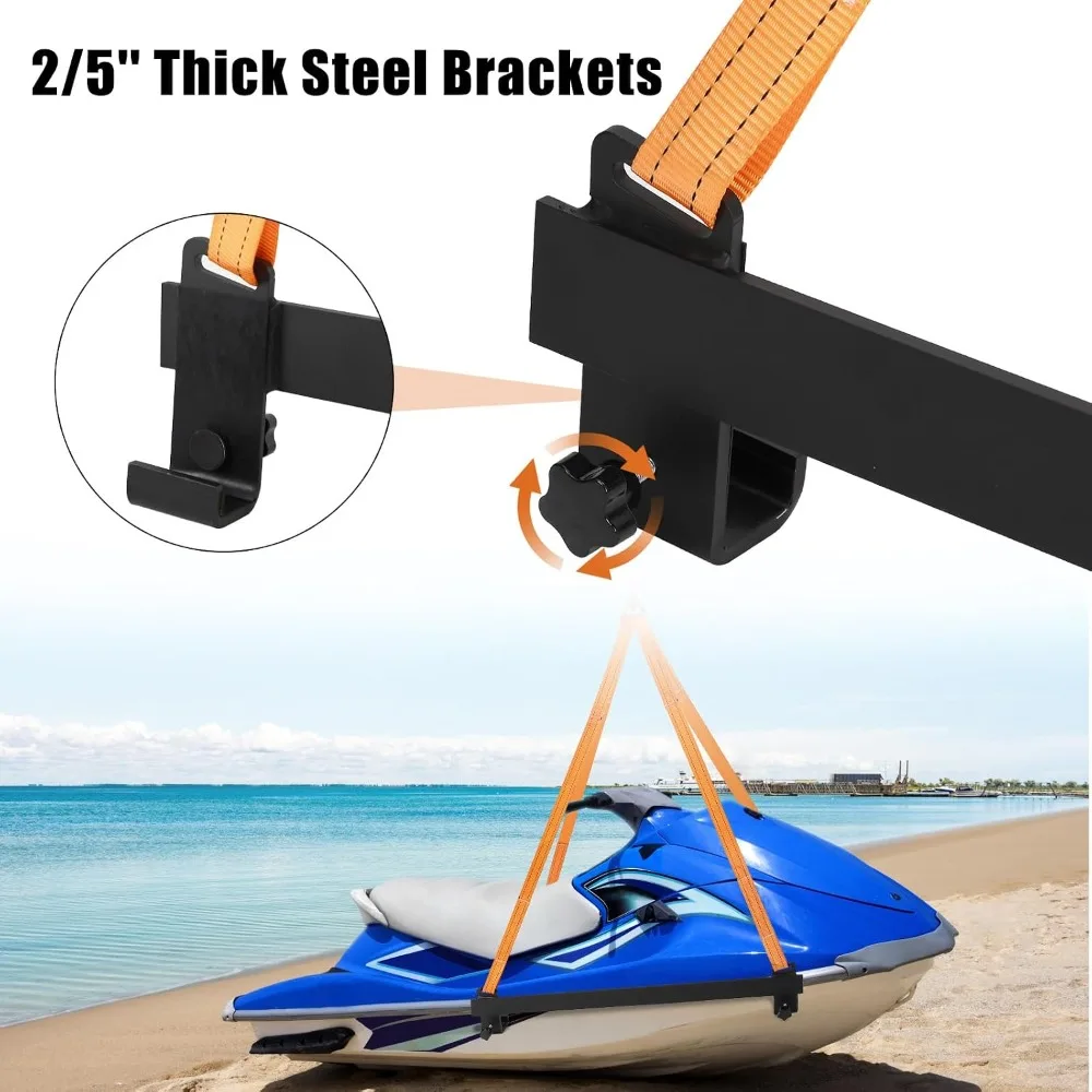 1500 LB Watercraft Lift Sling Thickened Polyester Lifting Straps with Scratch-Resistant Rubber Pads Upgrade Sling for Marine Hoist & Crane - view 4