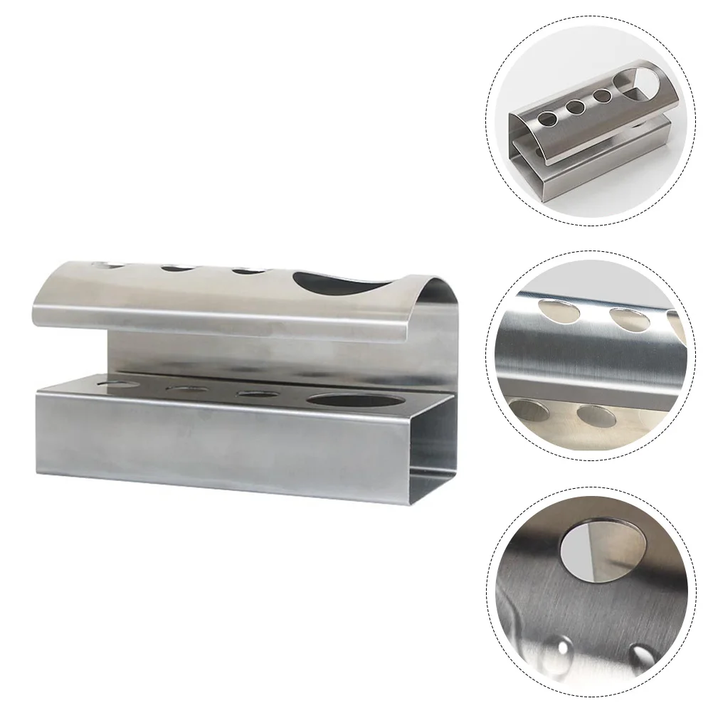 

Stainless Steel Toothbrush Holder Self Adhesive Wall Mount Silver Free Bathroom Storage ganizer Toothpaste Rack