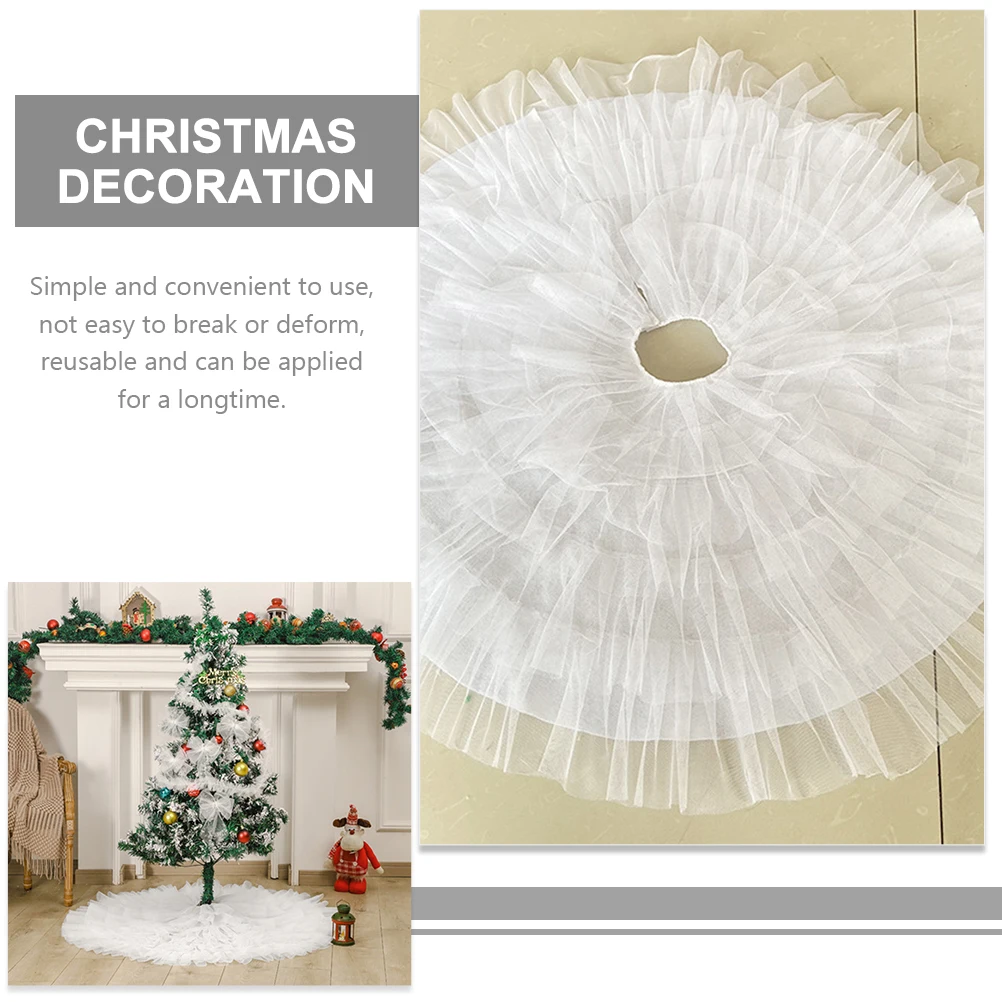

Decorative Tree Skirt Christmas Decoration Under Christmas Tree Skirt Exquisite Eye-Catching Longtime Use Various Scenes
