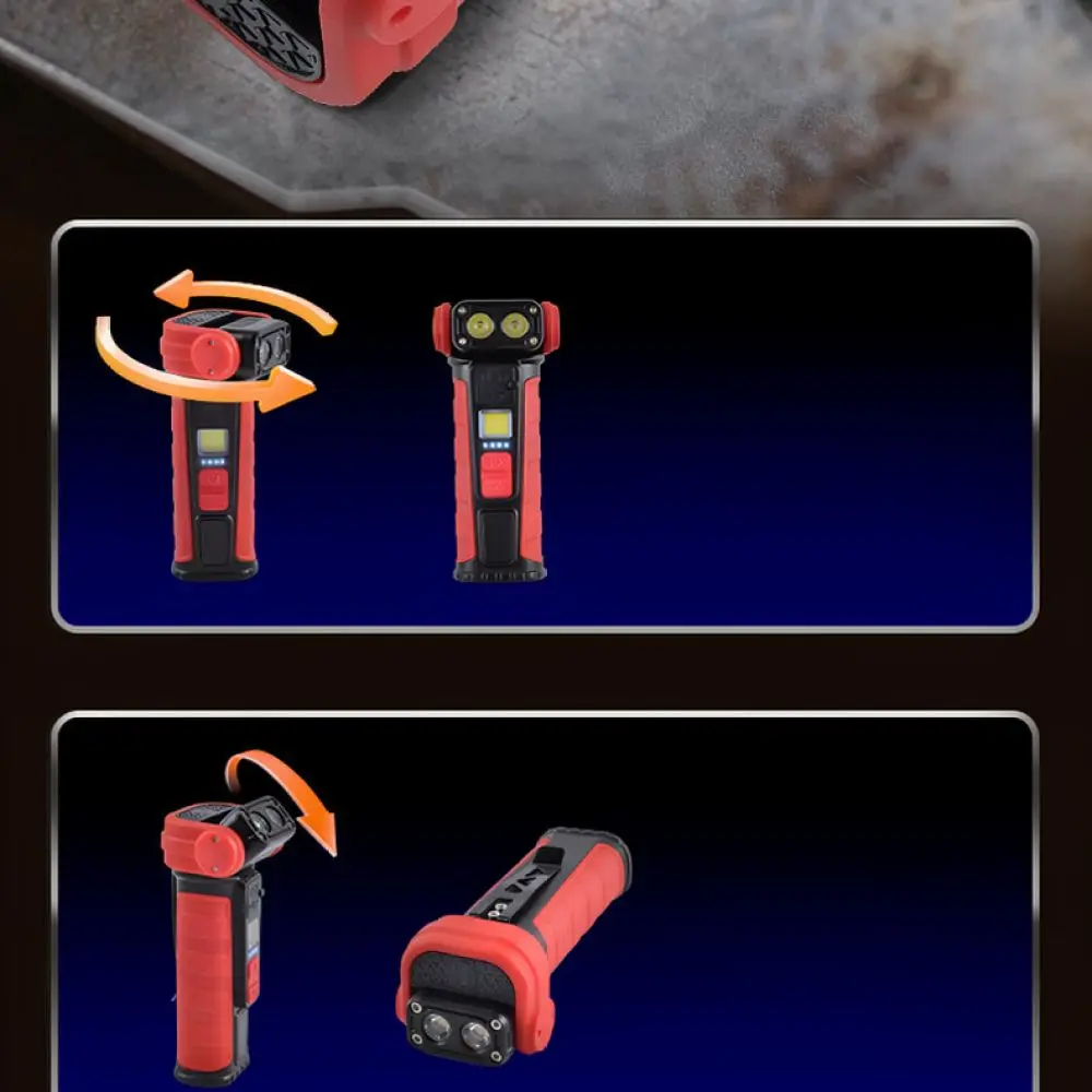 Portable COB Work Light Magnetic Rechargeable Flashlight Inspection Lamp For Jixing Outdoor Emergency Repair Lighting Tool